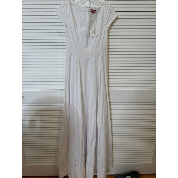 New NWT Staud Wells Dress White Size 4 Retails $325 - Picture 5 of 7